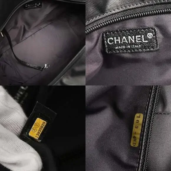 Chanel Coated Canvas Biarritz Quilted Tote Black - Picture 3 of 4